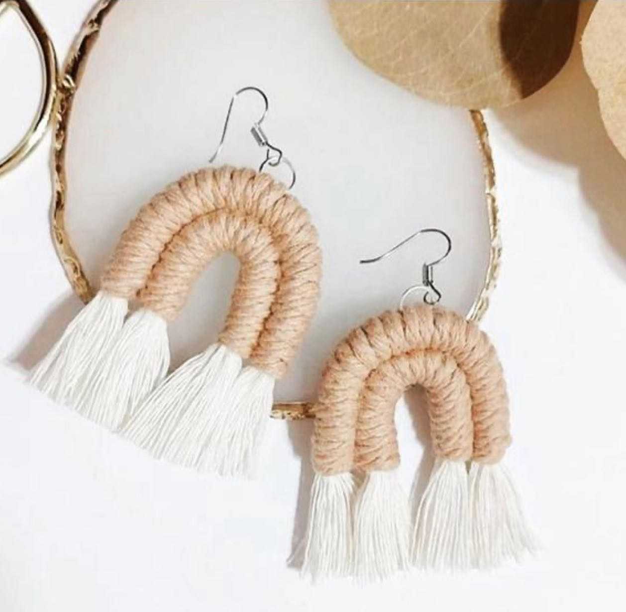 Mini Arca Macrame Earrings